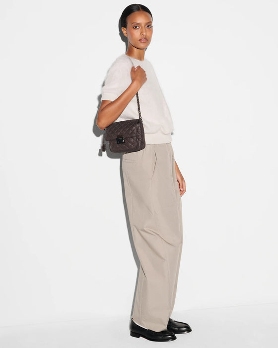 MZ Wallace Small Crosby Lock Crossbody Espresso