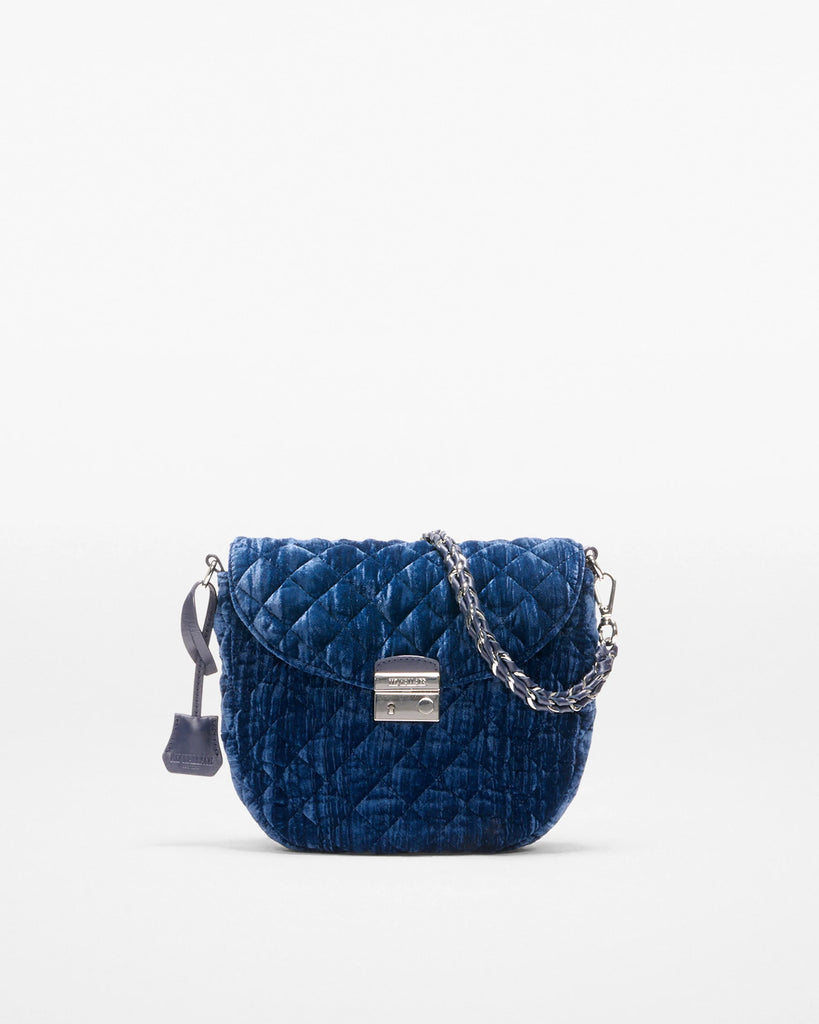 MZ Wallace Crosby Lock Saddle Midnight Velvet