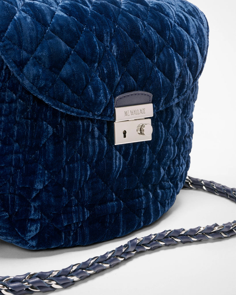 MZ Wallace Crosby Lock Saddle Midnight Velvet