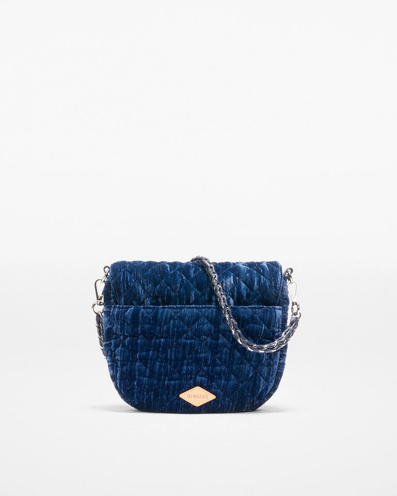 MZ Wallace Crosby Lock Saddle Midnight Velvet