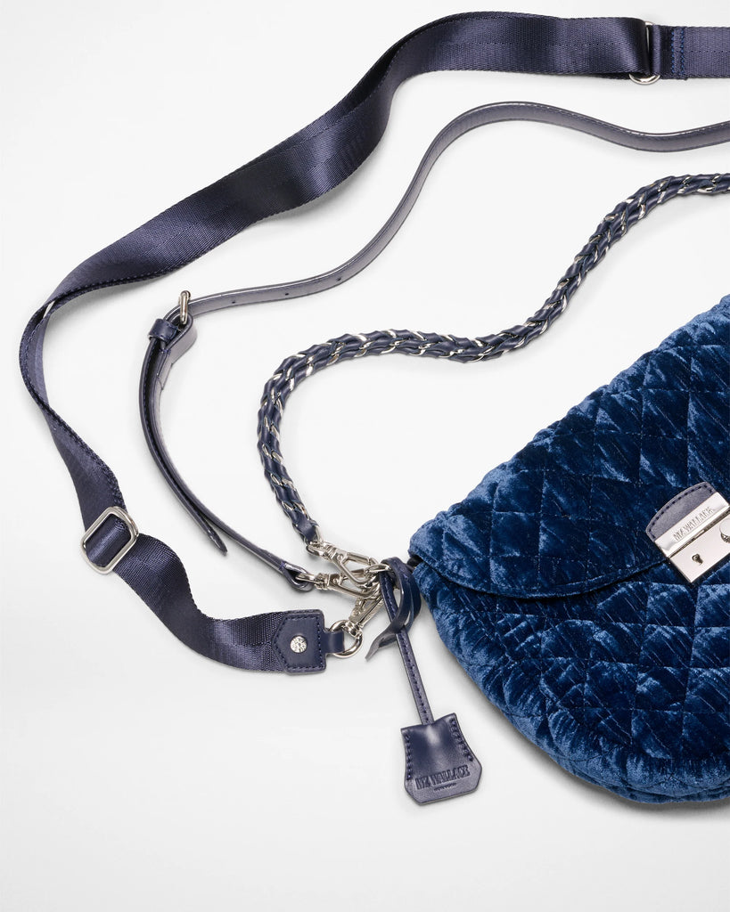 MZ Wallace Crosby Lock Saddle Midnight Velvet