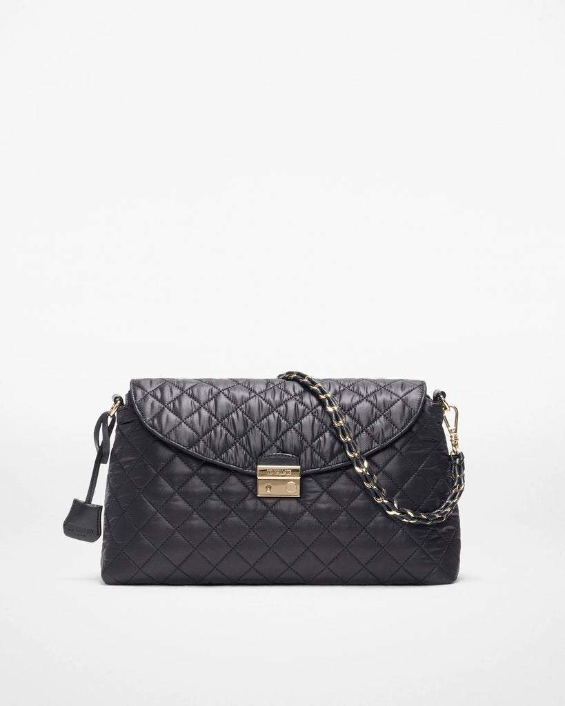 MZ Wallace Crosby Lock Shoulder Bag  Black
