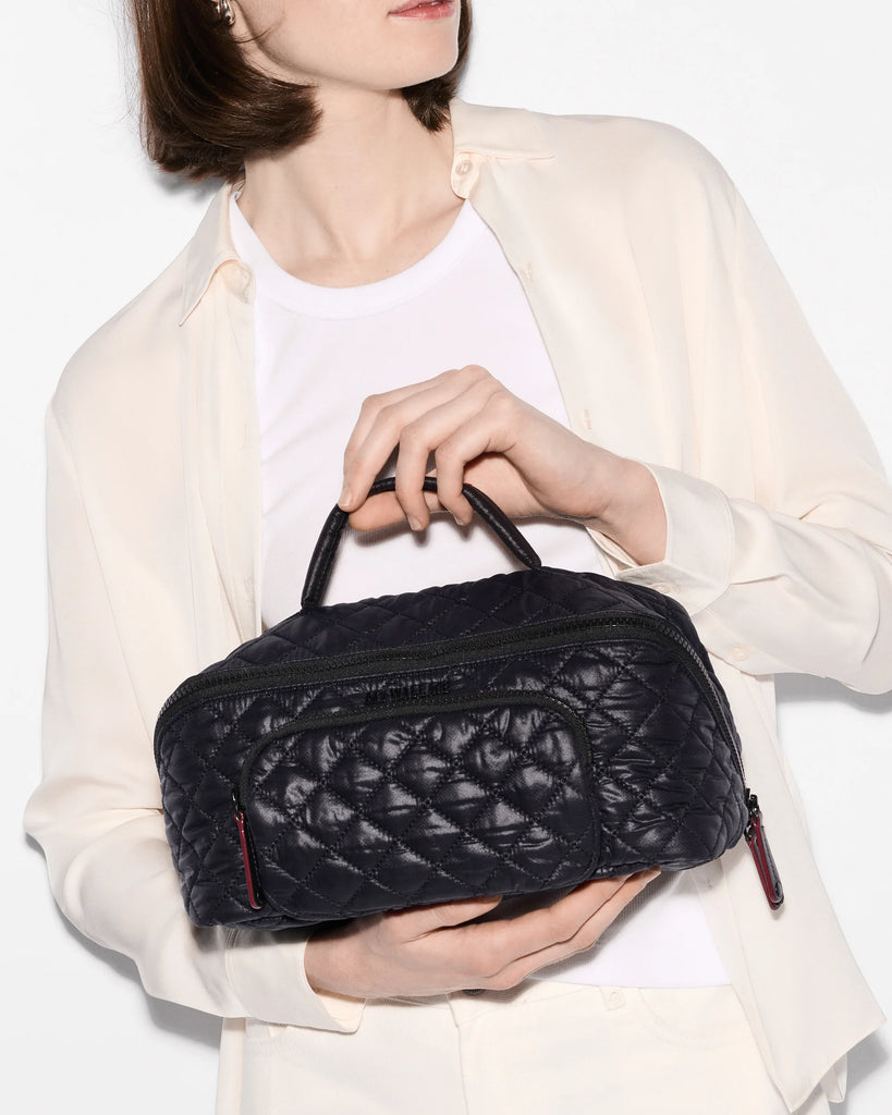 MZ Wallace Large Accordion Cosmetic Case Black