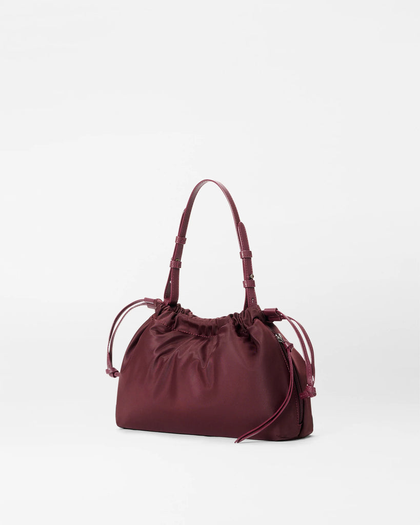 MZ Wallace Small Waverly Shoulder Bordeaux