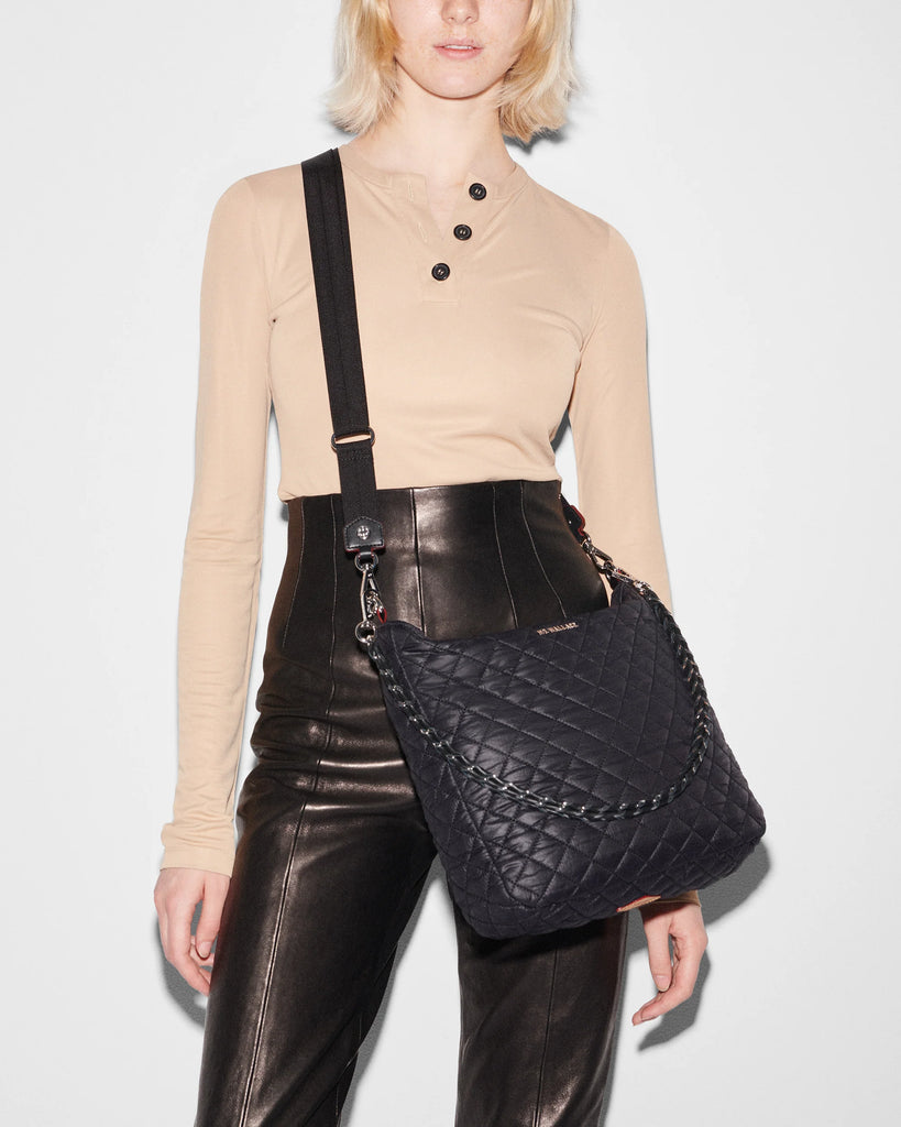 MZ Wallace Crosby Hobo Black