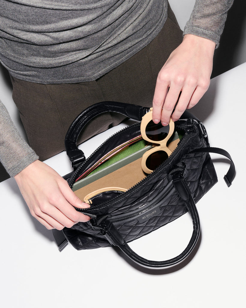 MZ Wallace Small Park Satchel Black