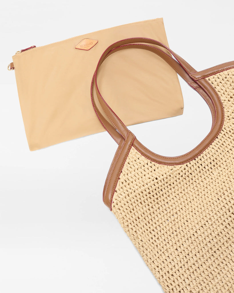 MZ Wallace Large Crochet Georgica Tote Camel