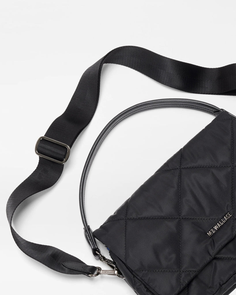 MZ Wallace Madison Flap Crossbody Black