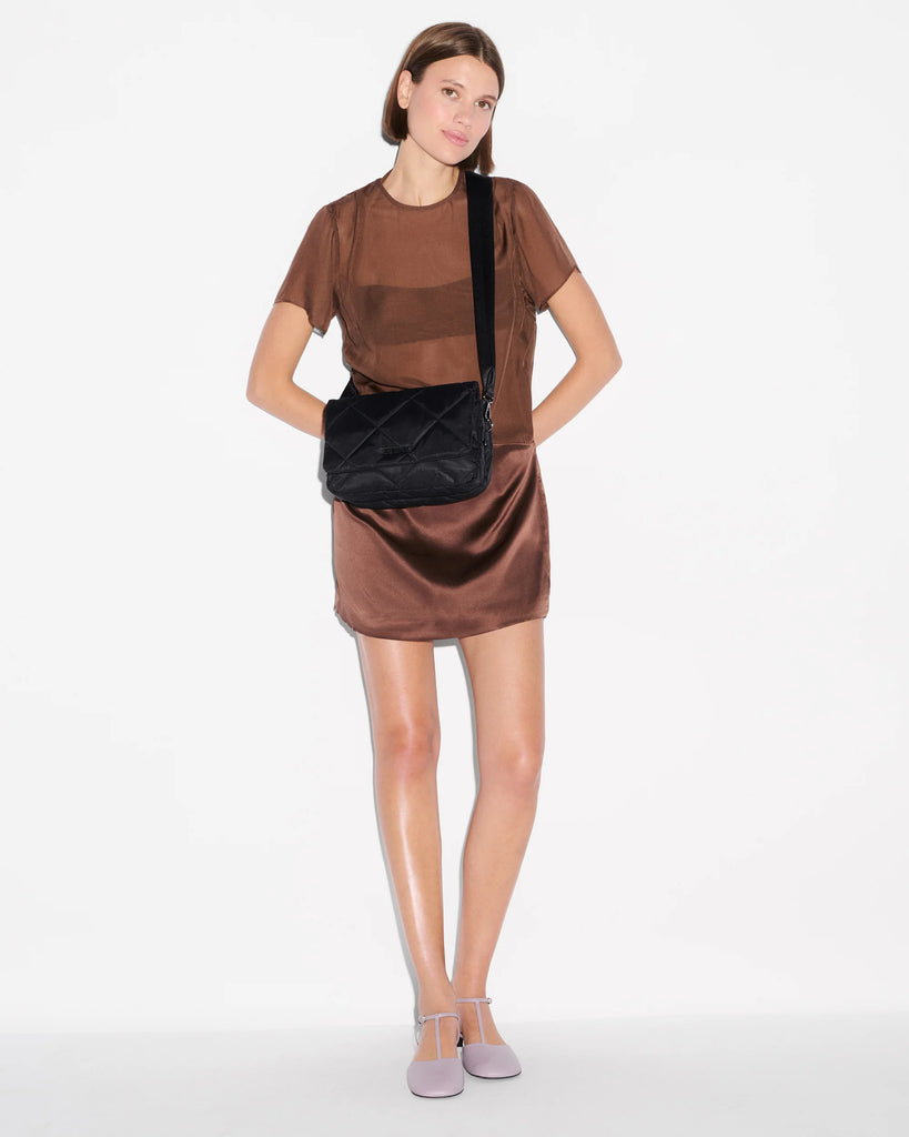 MZ Wallace Madison Flap Crossbody Black