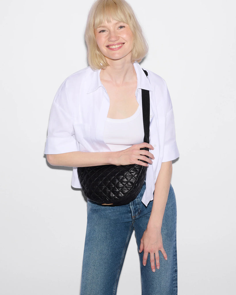 MZ Wallace Small Metro Smile Bag Black