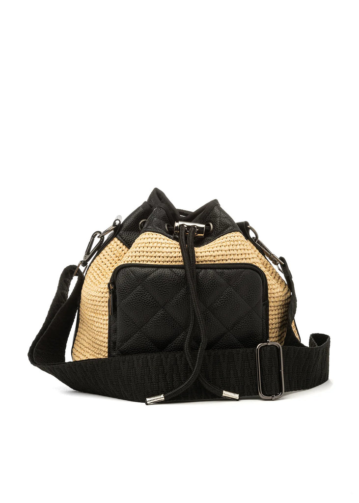 Lindsay Raffia Bucket Bag