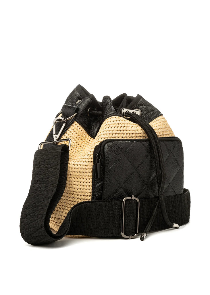 Lindsay Raffia Bucket Bag