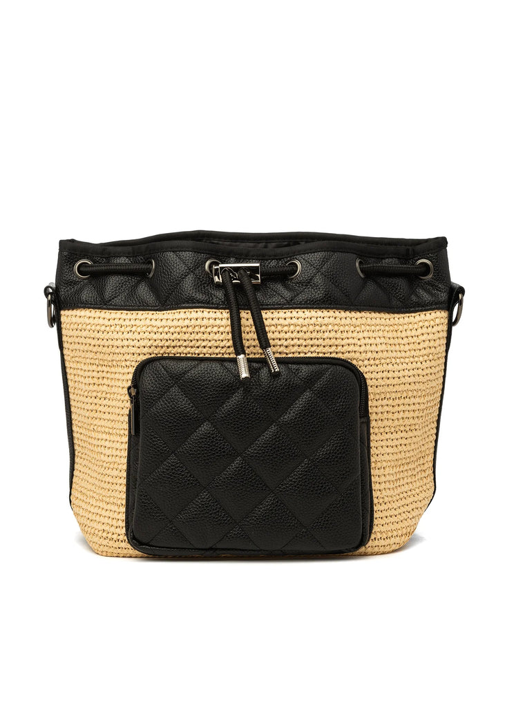 Lindsay Raffia Bucket Bag