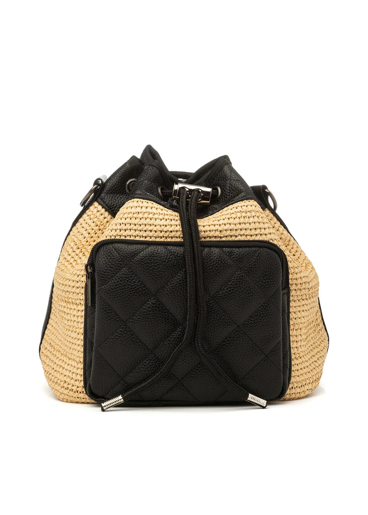 Lindsay Raffia Bucket Bag