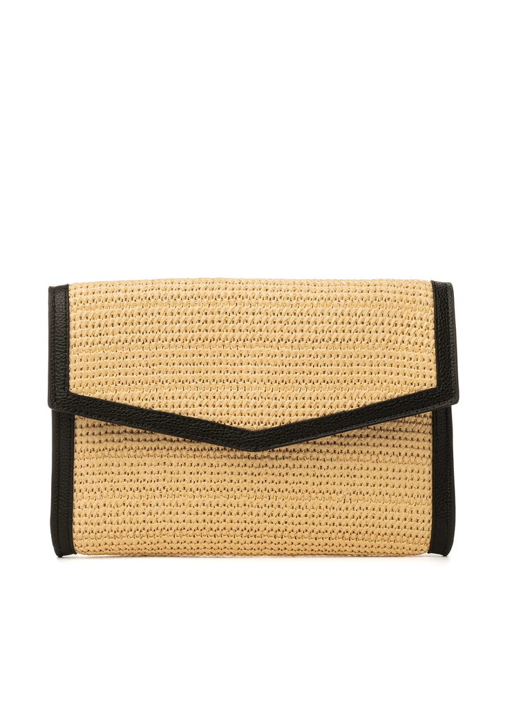 Beth Raffia Clutch