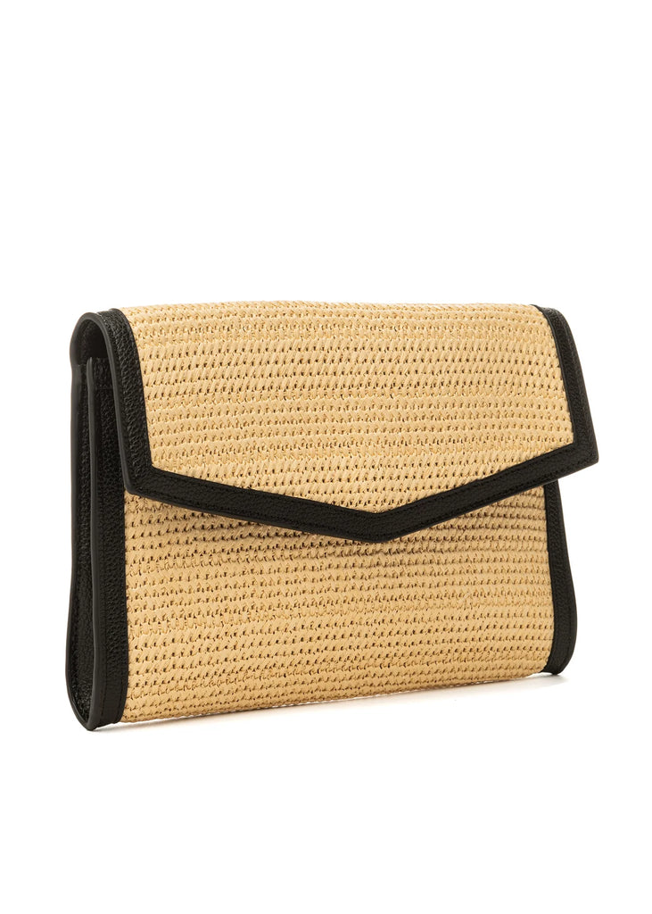 Beth Raffia Clutch