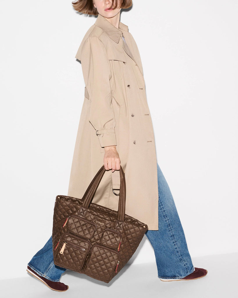 MZ Wallace Medium Metro Travel Tote Walnut