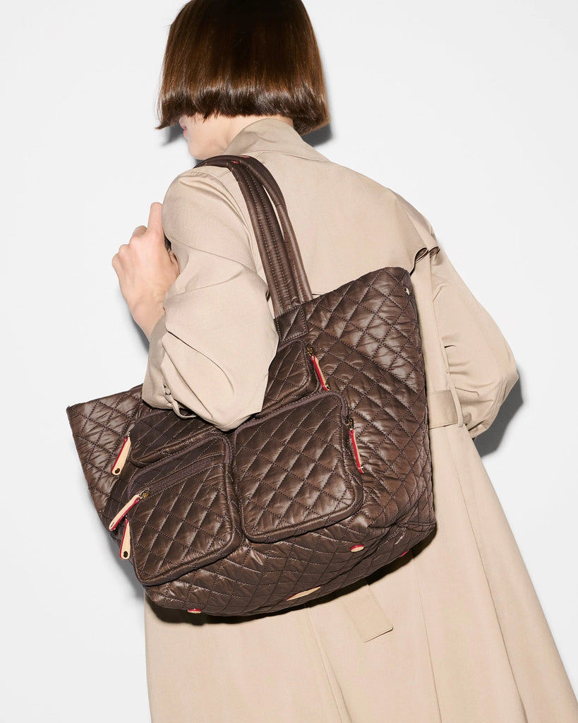 MZ Wallace Medium Metro Travel Tote Walnut