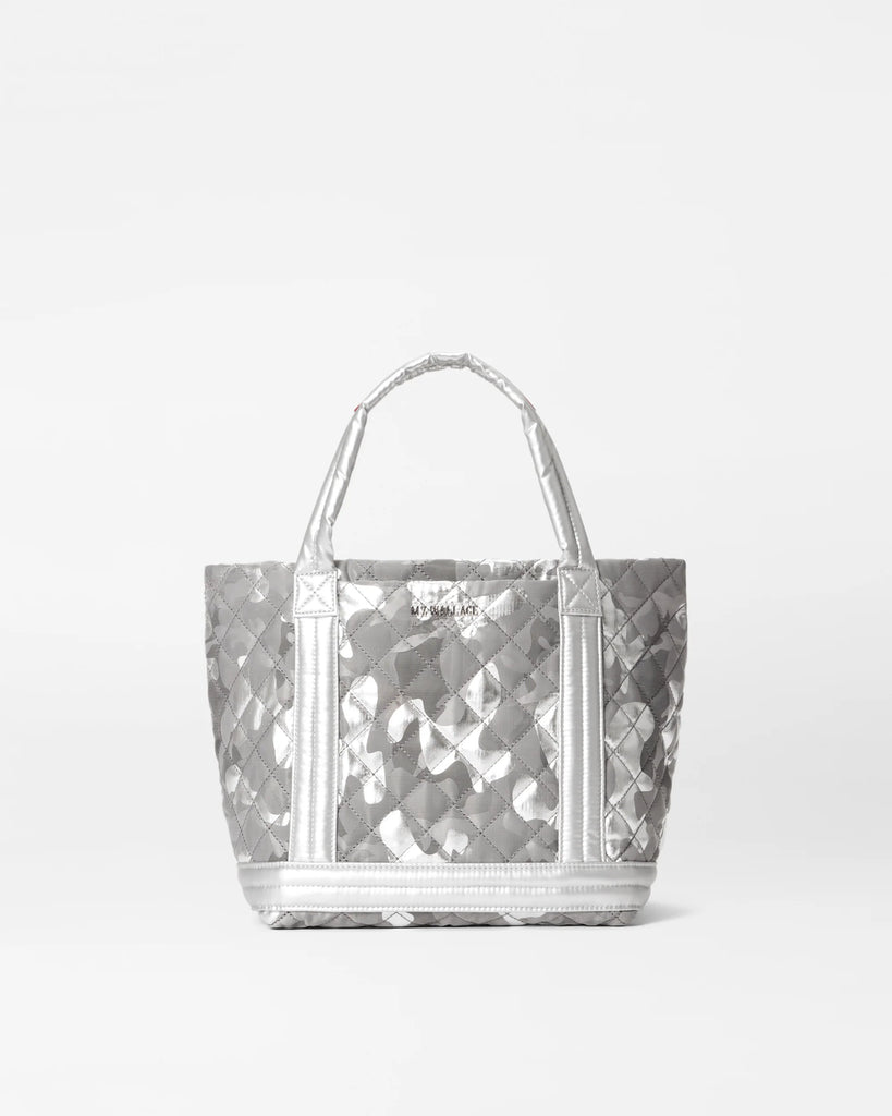 MZ Wallace Small Empire Tote Matte Silver Camo