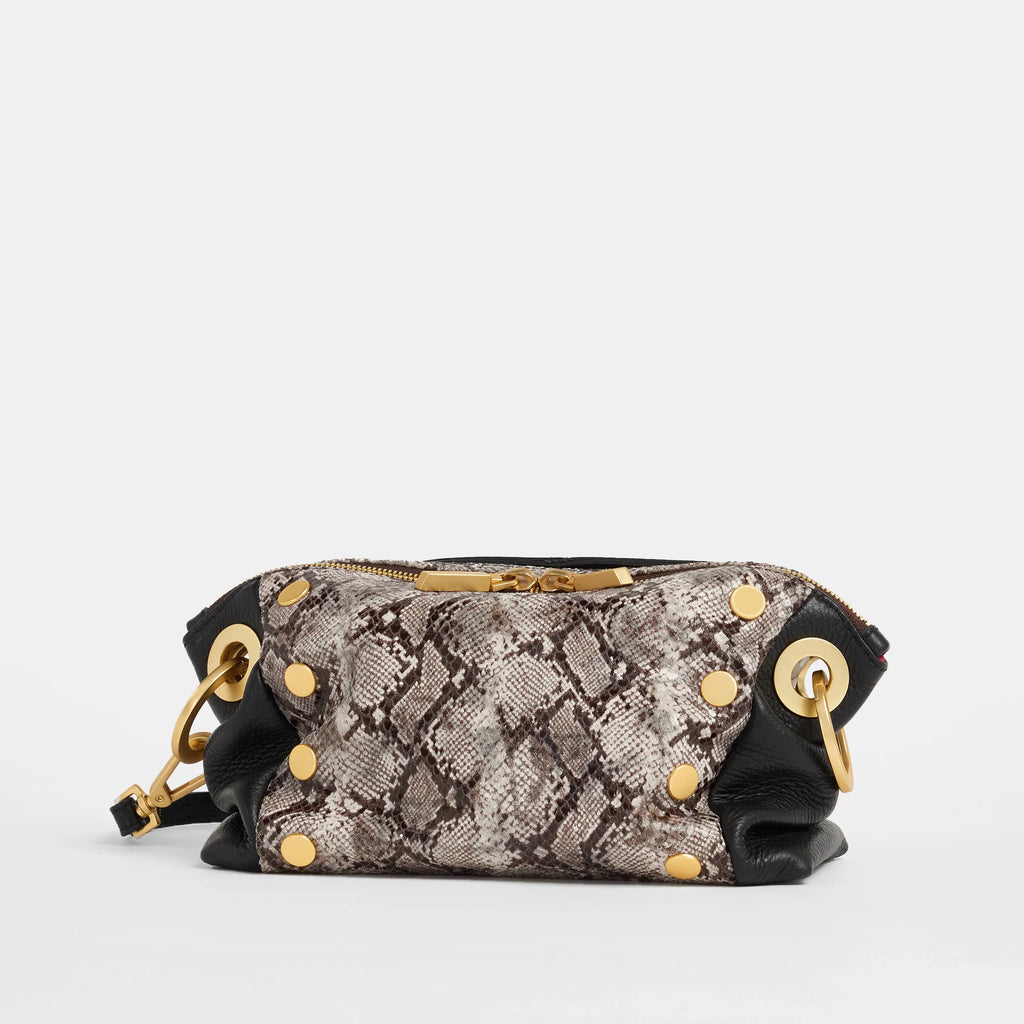 Hammitt Daniel Crossbody Clutch Small Contrast Snake/Brushed Gold