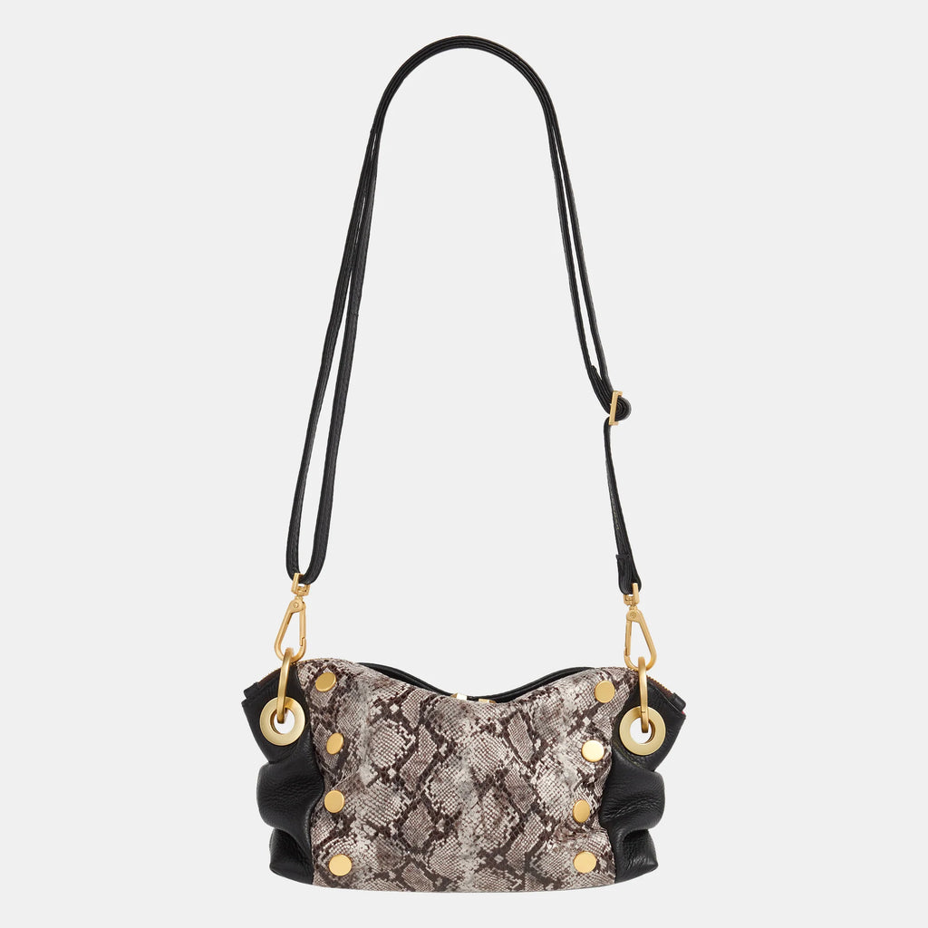 Hammitt Daniel Crossbody Clutch Small Contrast Snake/Brushed Gold