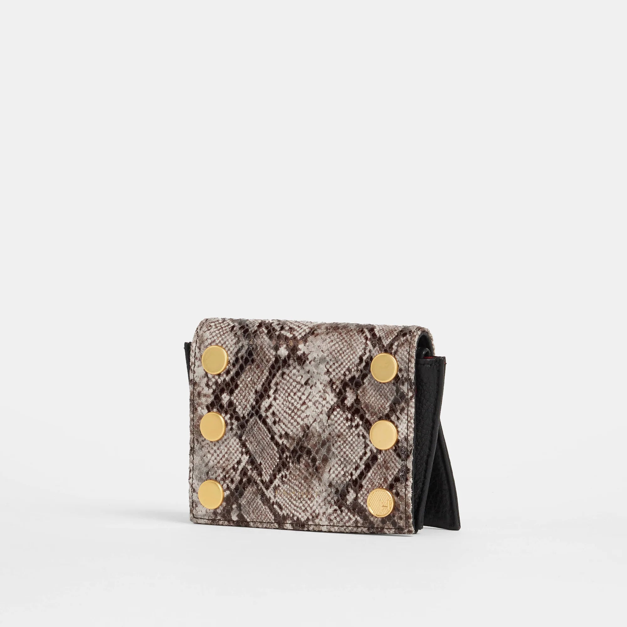 Hammit Allen Wallet Contrast Snake Brushed Gold