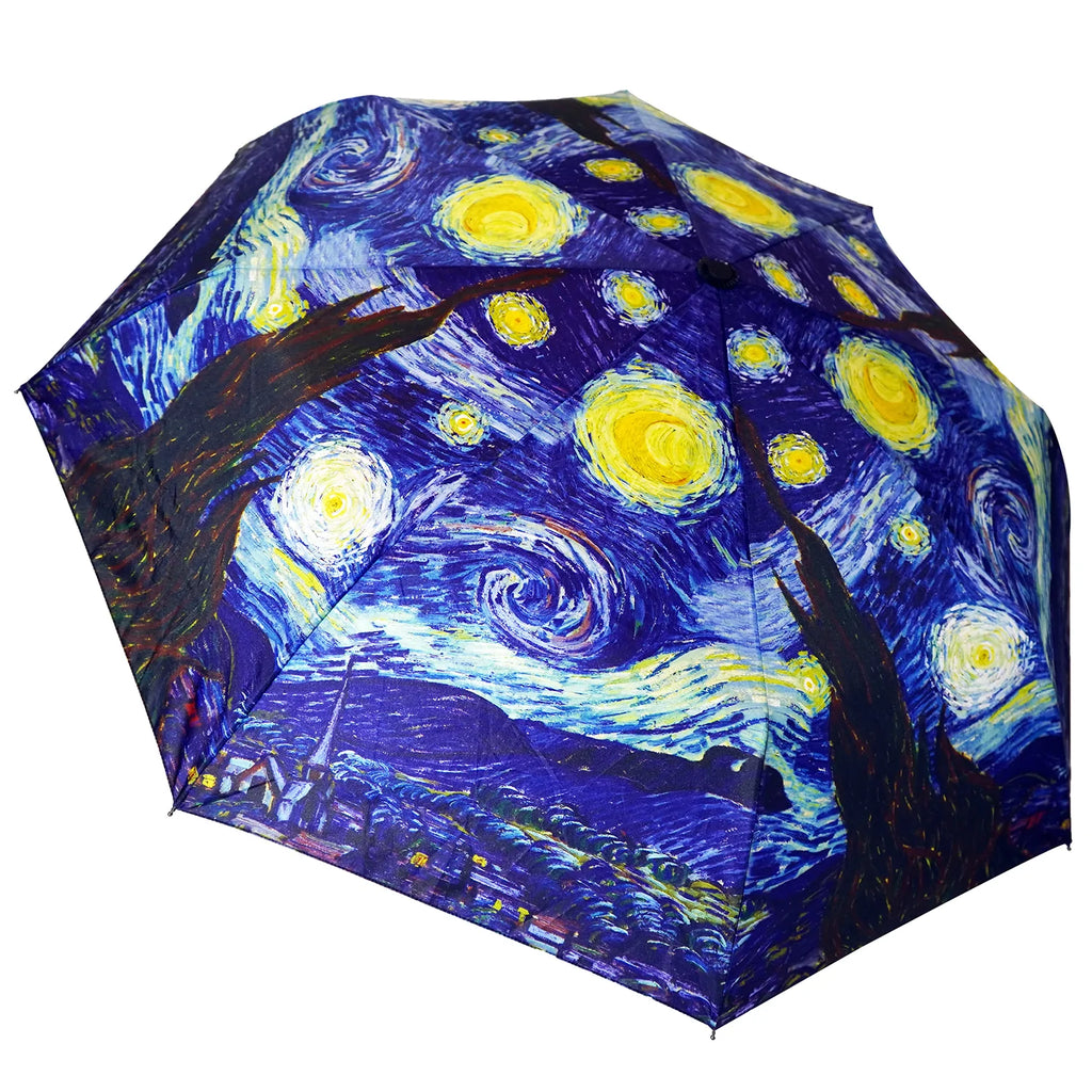 Van Gogh’s Starry Night 12" Compact Collapsible Umbrella