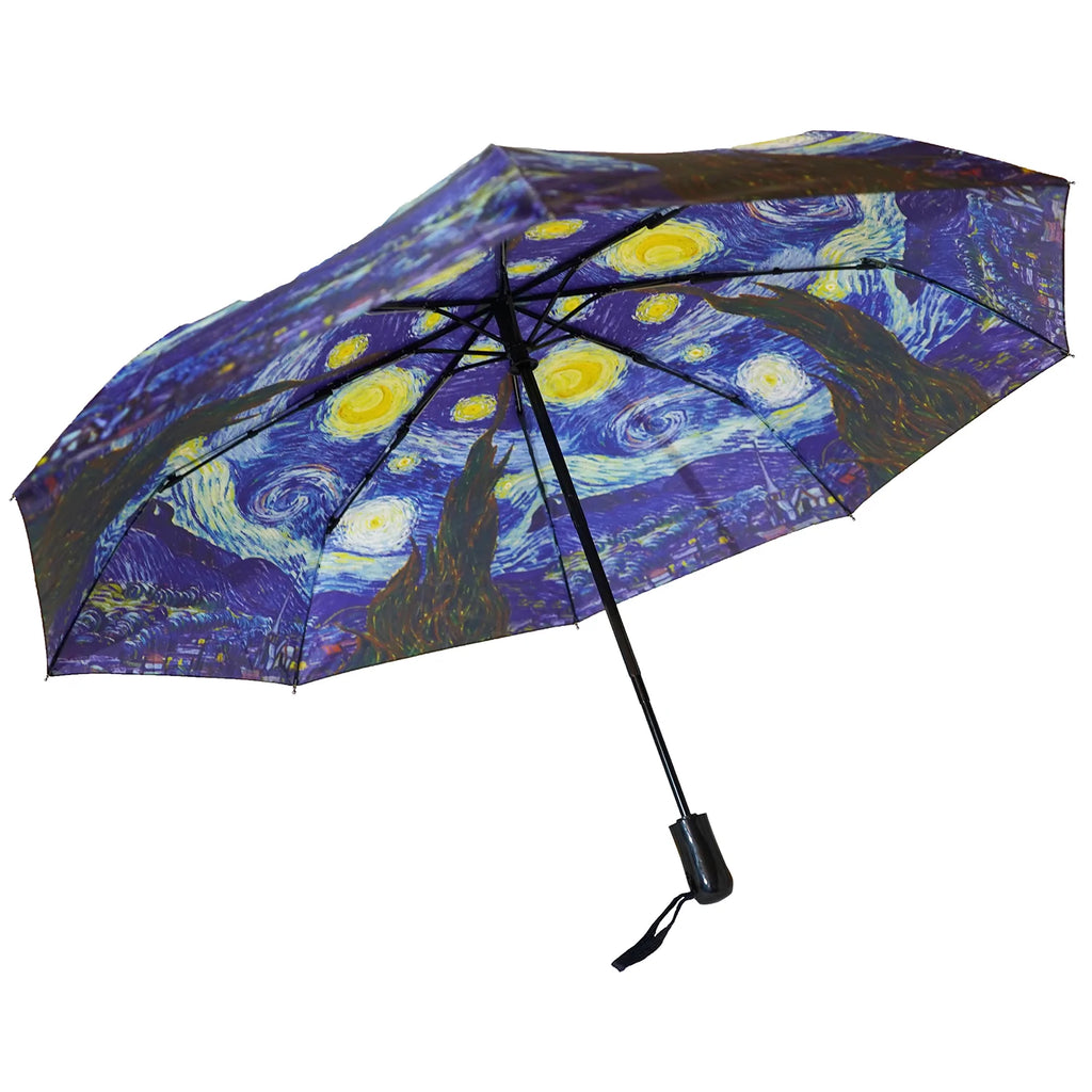 Van Gogh’s Starry Night 12" Compact Collapsible Umbrella