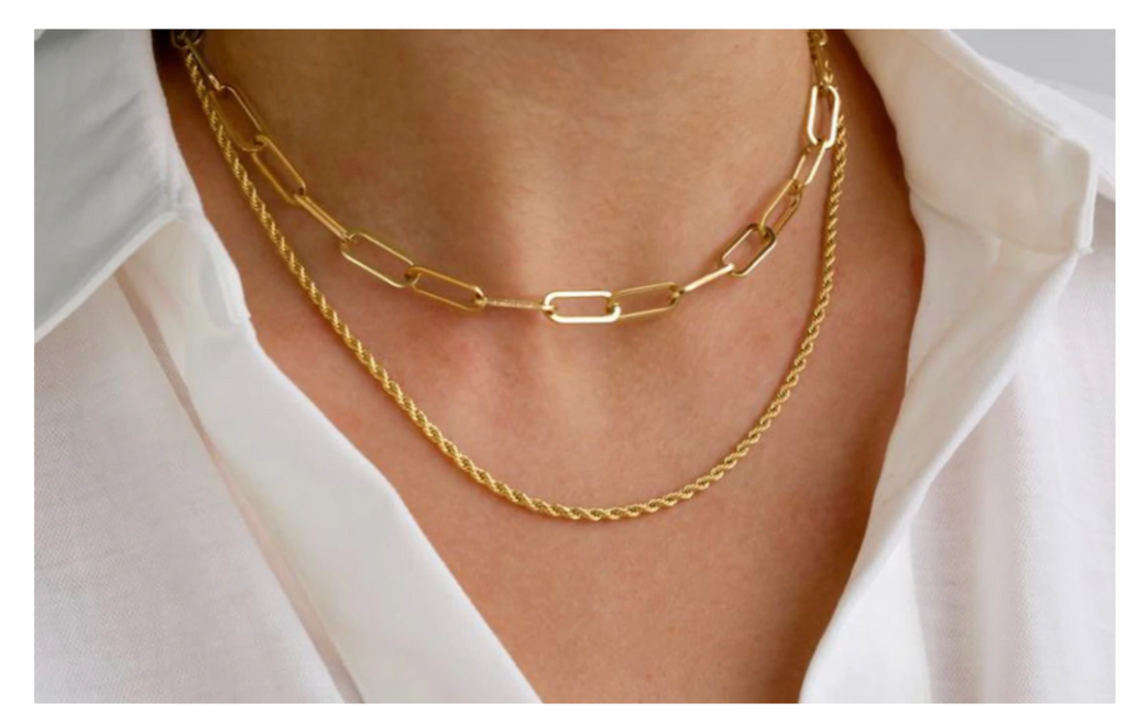 14 Karat Gold Filled Large Paper Clip Link Chain