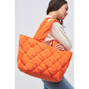 Intuition Woven Tote Tangerine