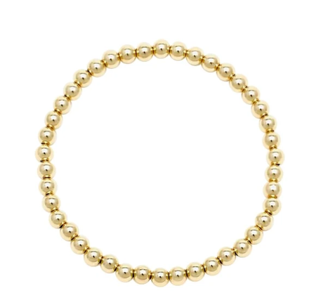 14 Karat Gold Fill Stretch Bracelet Medium Bead