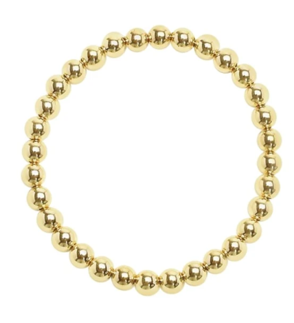 14 Karat Gold Fill Stretch Bracelet Large Bead